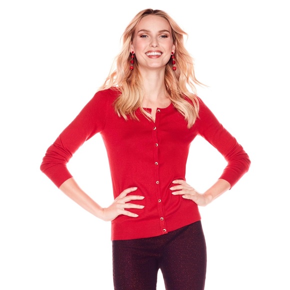 New York & Company Sweaters - Red Cardigan